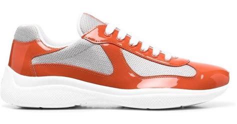 prada orange sneakers